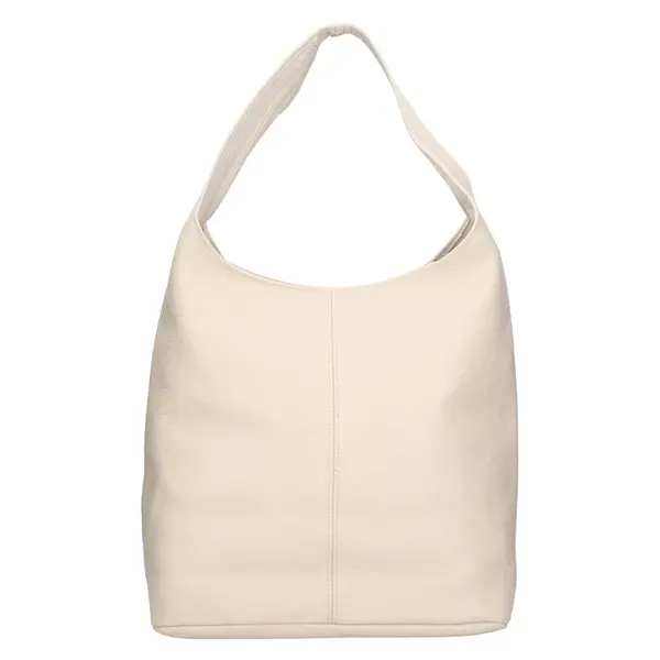 Dámská kožená kabelka přes rameno Italia Margo - krémová