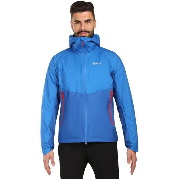 KILPI HURRICANE Pánska hardshellová bunda, modrá, veľkosť XXXL