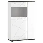 Vitrína Venezia VENV02R 2D bílý alpský/dub vicenza černá/mdf bílý l