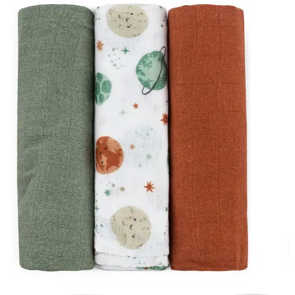 Petite&Mars Moussy látkové pleny Celestial Planets 68 x 68 cm 3 ks