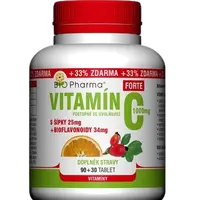 BIO PHARMA Vitamin C 1000 mg+šípky 25 mg+bioflovonoidy 34 mg 120 tablet