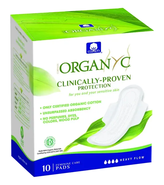 ORGANYC Menstruační vložky z biobavlny noční 10 ks