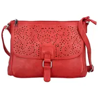 Stylová dámská koženková crossbody kabelka Stacy, červená