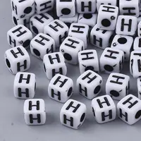 White Opaque Acrylic Beads