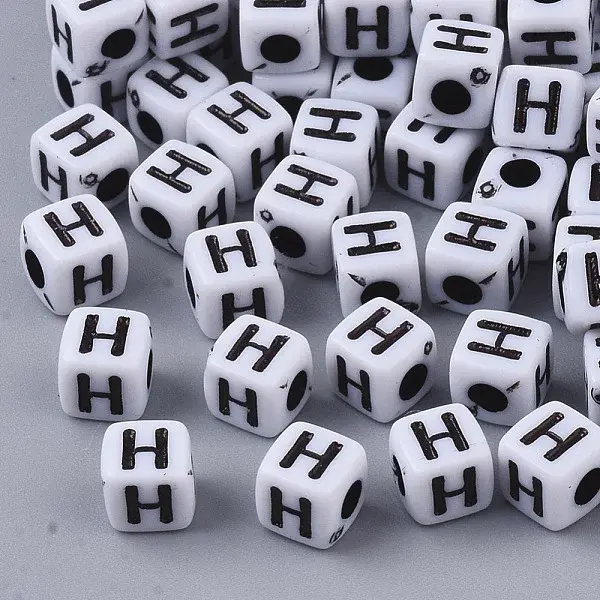 White Opaque Acrylic Beads