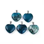 Natural Dragon Veins Agate Pendants