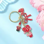 Heart with Hot Air Balloon Alloy Enamel Keychains