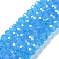 Baking Electroplate Glass Beads Strands