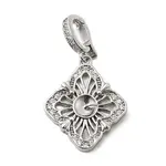 Brass Pave Clear Cubic Zirconia Pendants