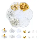 760Pcs 7 Styles Brass & Plastic Ear Nuts