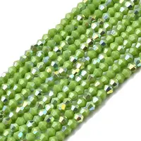 AB Color Plated Opaque Glass Beads Strands