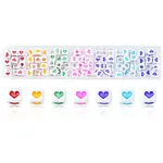 175Pcs 7 Colors White Opaque Acrylic Beads