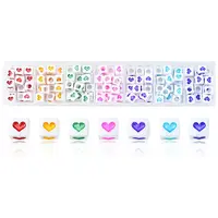 175Pcs 7 Colors White Opaque Acrylic Beads