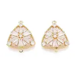 Brass Pave Clear Cubic Zirconia Connector Charms
