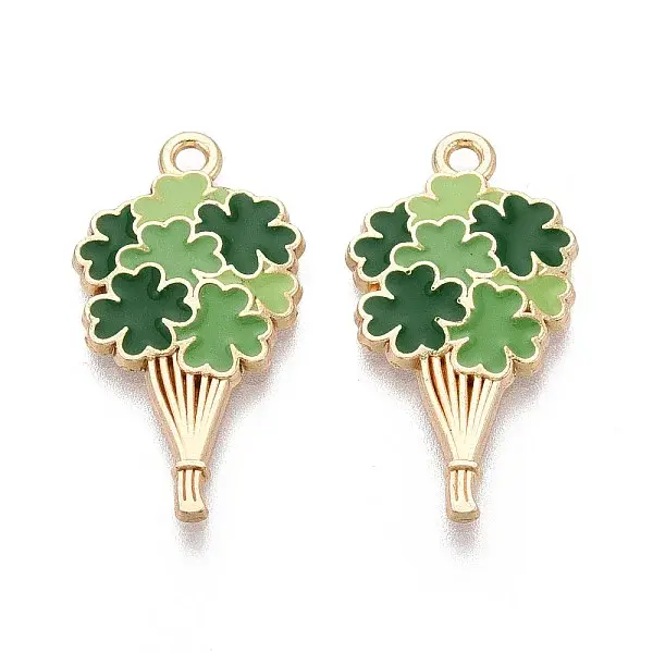 Saint Patrick's Day Alloy Enamel Pendants