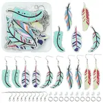 DIY Glitter Acrylic Feather Dangle Earrings Making Kits