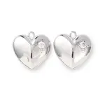 Brass Micro Pave Clear Cubic Zirconia Pendants