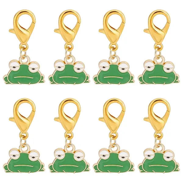 Alloy Enamel Frog Pendant Locking Stitch Markers