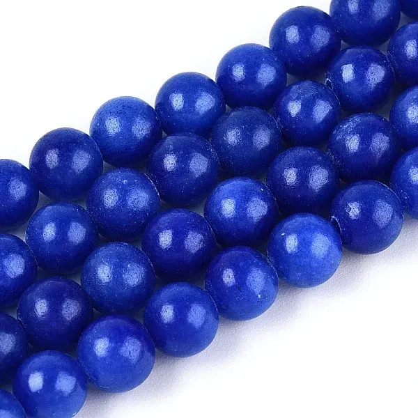 Dyed Natural Mashan Jade Round Beads Strands