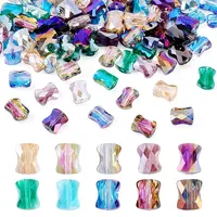 100Pcs 10 Colors Electroplate Glass Beads Strands