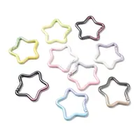 Spray Paint Alloy Spring Gate Rings