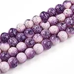 Transparent Baking Painted Glass Beads Strands