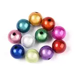50Pcs Spray Painted Acrylic Beads