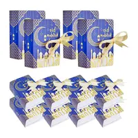 Book Shaped Paper Gift Storage Boxes with Silk Ribbon