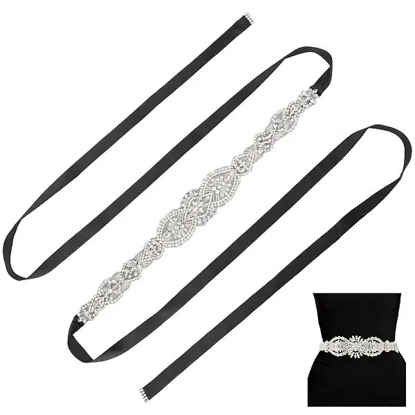 Flower Full Crystal Rhinestone Handmade Bridal Belts for Wedding Dresses