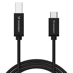Wozinsky WKDDY1S kabel USB-B – USB-C, 1 m, černý
