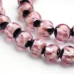 Glow in the Dark Luminous Style Handmade Silver Foil Glass Round Beads