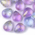 Two Tone Transparent Spray Painted Glass Beads
