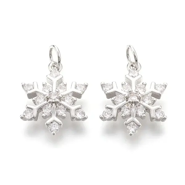 Brass Micro Pave Cubic Zirconia Pendants