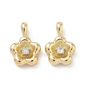 Brass Micro Pave Cubic Zirconia Pendants