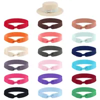 18Pcs 18 Colors Women's Faux Suede Bowknot Stretchable Hat Band