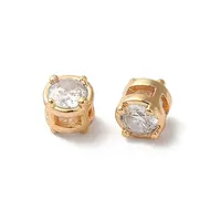 Brass Pave Clear Glass Multi Strand Links