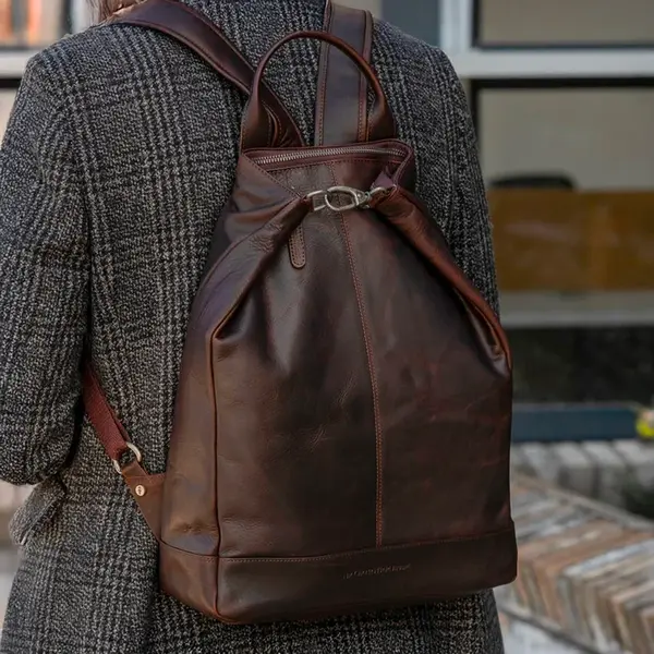 Dámský kožený batoh The Chesterfield Brand Menchester - hnědá