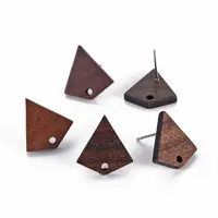 Walnut Wood Stud Earring Findings