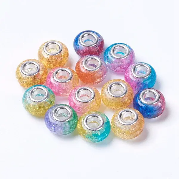 Two Tone Resin European Beads