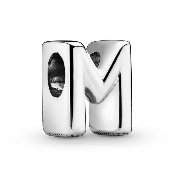 Pandora Strieborná korálka "M" Moments 797467