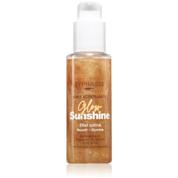 BYPHASSE Glow Sunshine třpytivý olej na tělo a vlasy 100 ml