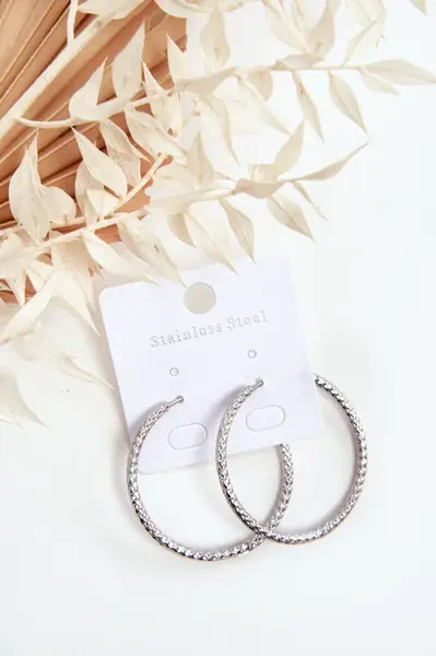 Strieborné kruhové náušnice
