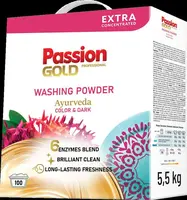 Prací prášok Passion Gold 5,5 kg color & dark ayurveda