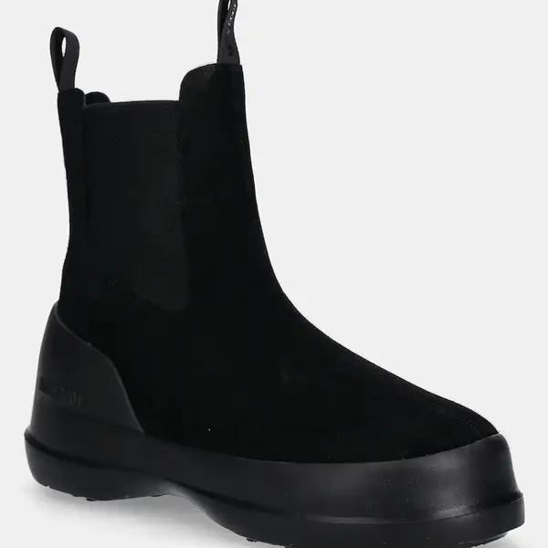 Semišové sněhule Moon Boot MB LUNA CHELSEA SUEDE černá barva, 80D2480050 N001