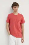 Bavlněné tričko G-Star růžová barva