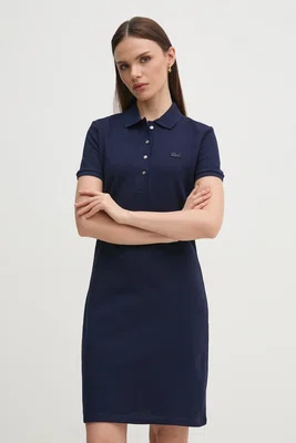 Šaty Lacoste tmavomodrá barva, mini, jednoduché, EF5473-001