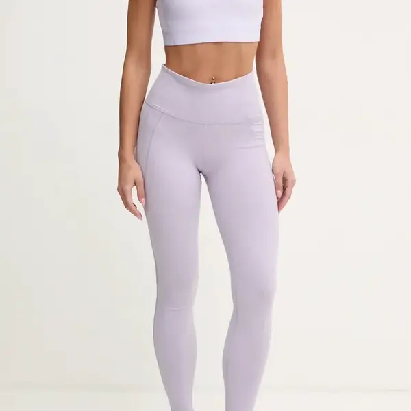 Tréninkové legíny Reebok LUX Collection fialová barva, hladké, 100205606