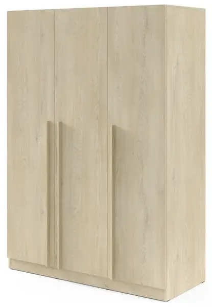 Trodverová šatníková skriňa so zásuvkami arturo – krémový dub