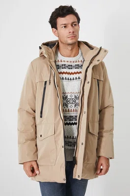 Parka Medicine pánská, béžová barva
