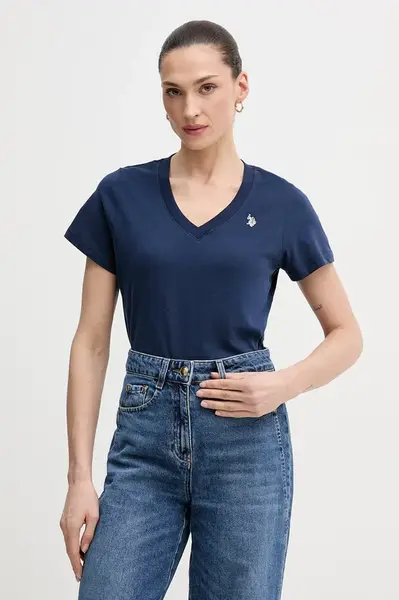 U.S. Polo Assn. tričko dámské bavlněné V-NECK